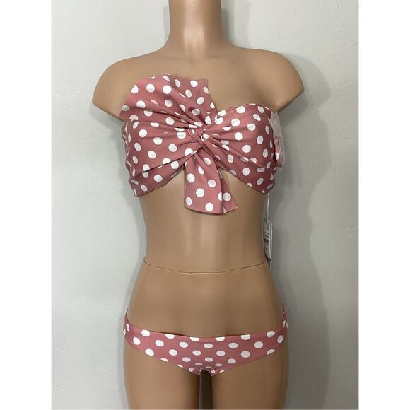 New. Pilyq Milly Dot bikini set.  D-cup/S-bottom. MSRP $169 - Picture 8 of 11